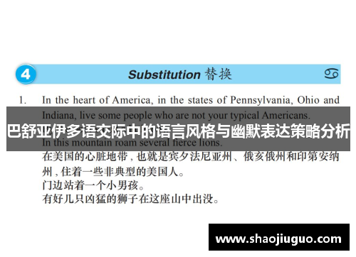 巴舒亚伊多语交际中的语言风格与幽默表达策略分析